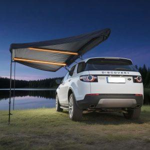 180 ° Foldable Waterproof Full Light Strip Fan-shaped Car Side Tent