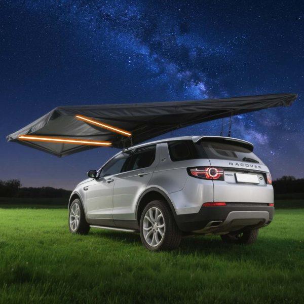 180 ° Foldable Waterproof Full Light Strip Fan-shaped Car Side Tent - Image 3