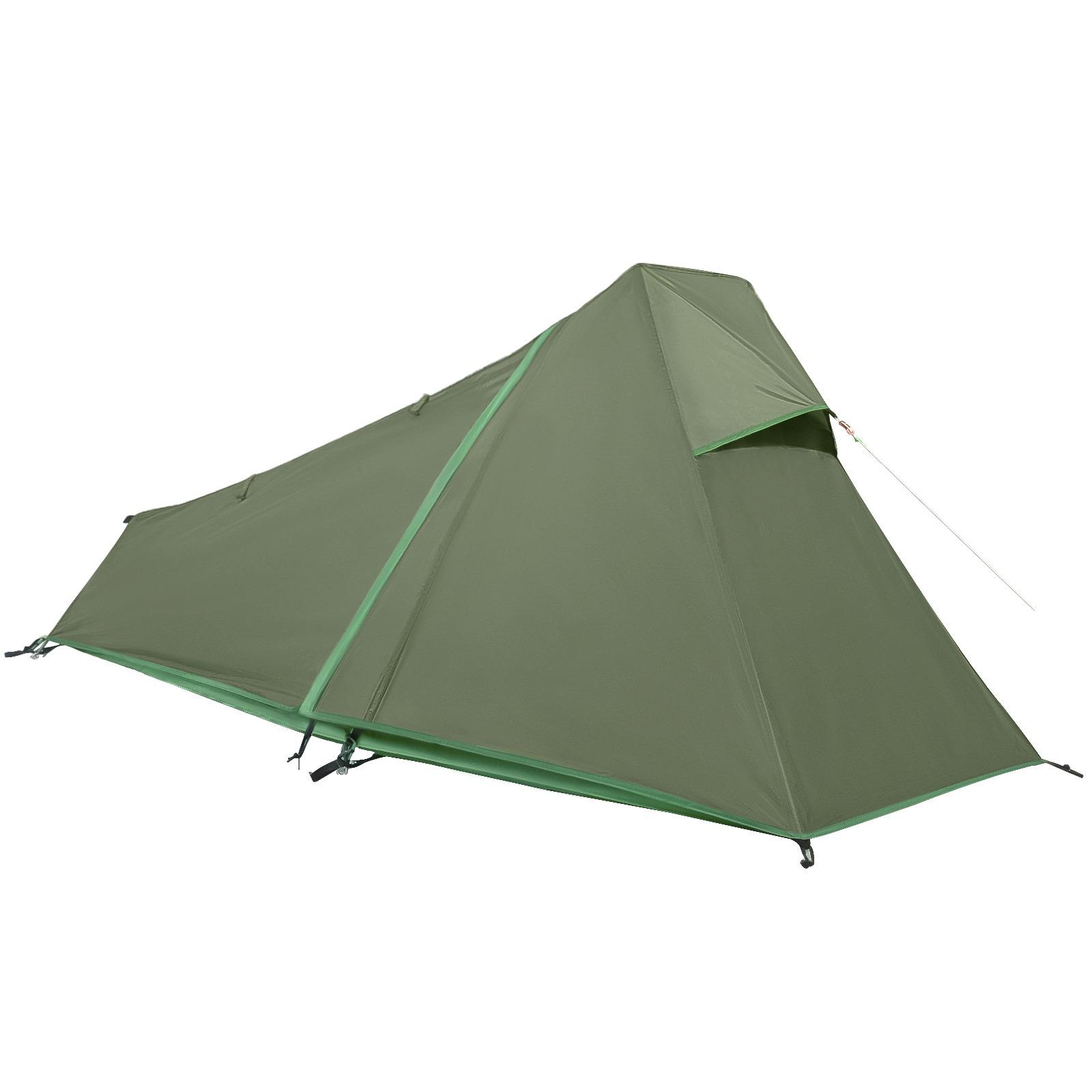Army green tactical solo tent for survival gear