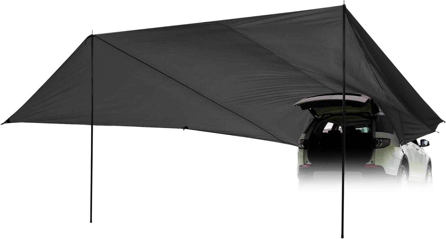 Multi-Function Rear Vehicle Awning & Shelter (20m²) - Charcoal Grey