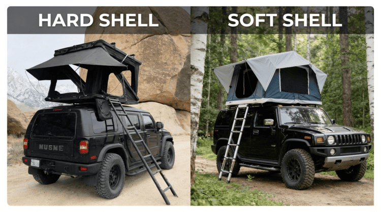 Hard Shell vs Soft Shell Roof Top Tent