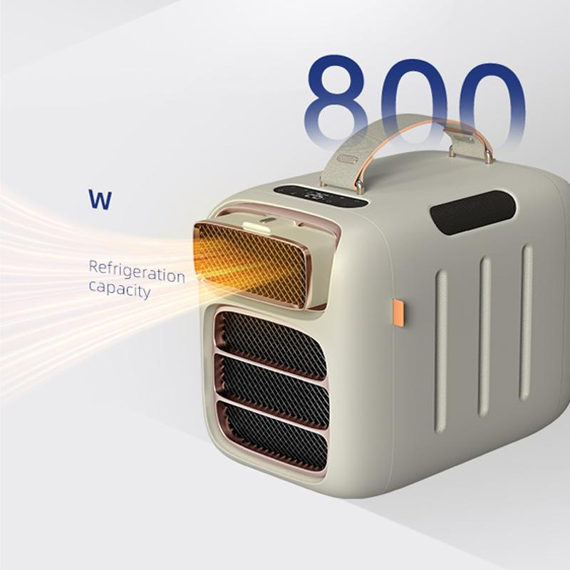 AC3 All-Season Portable Air Conditioner | 4800 BTU Cooling & Heating Unit (4-in-1) 4 Illustration of the AC3 portable air conditioner's 800W heating capacity, highlighting its ability to provide stable warmth for winter camping and all-season use.