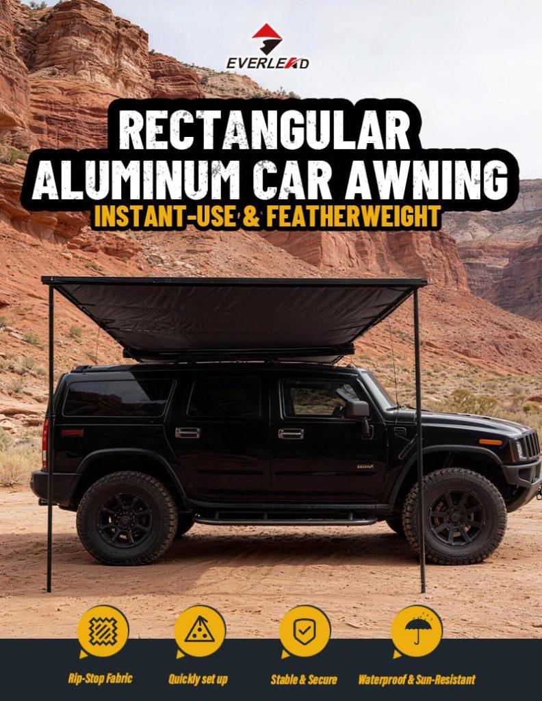 Hardshell Awning Aluminum Retractable Side Shelter