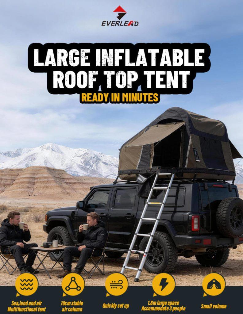 Inflatable Roof Top Tent 35KG Ultralight & Portable RTT