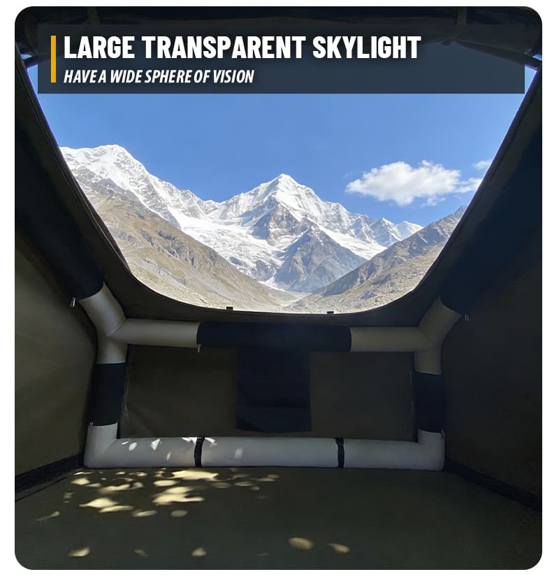 LARGE TRANSPARENT SKYLIGHT