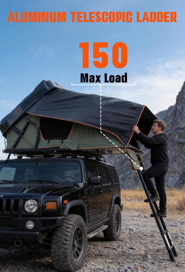 2.3 m aluminum telescoping rooftop tent ladder