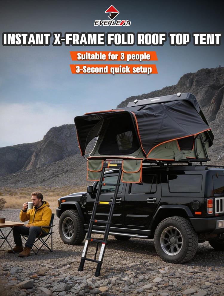 Innovative X-Frame Fold Roof Top Tent