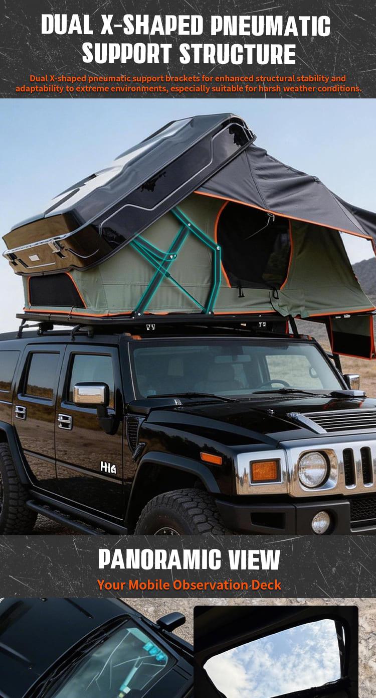 Innovative-X-Frame-pneumatic-support-system-roof-top-tent