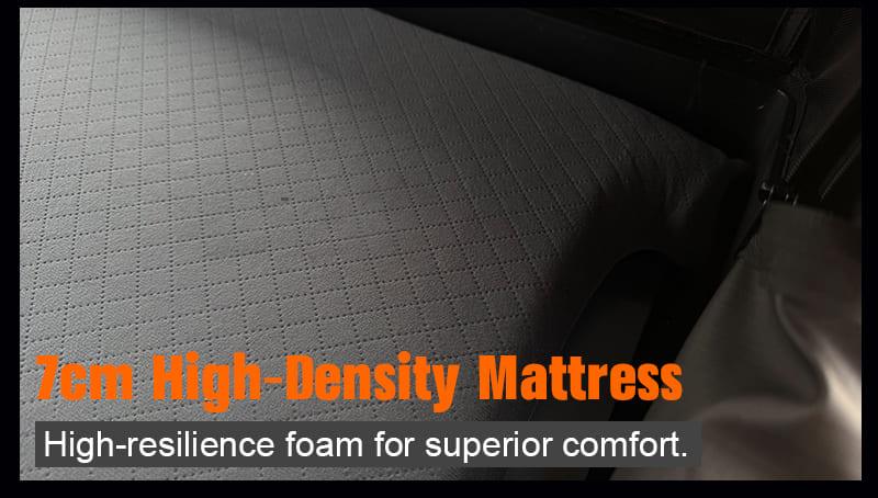 7cm high-density comfort mattress inside rooftop tent