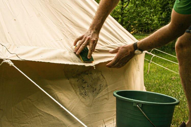 How to remove mold from canvas tarp