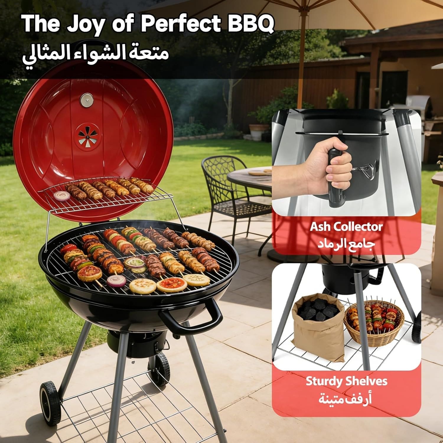 22-Inch Charcoal Apple Grill & Smoker-5