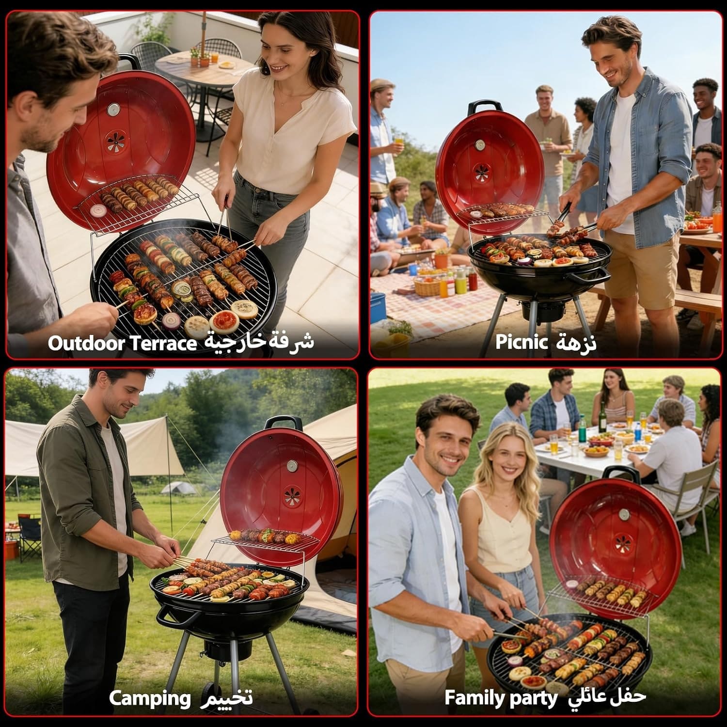 22-Inch Charcoal Apple Grill & Smoker-7