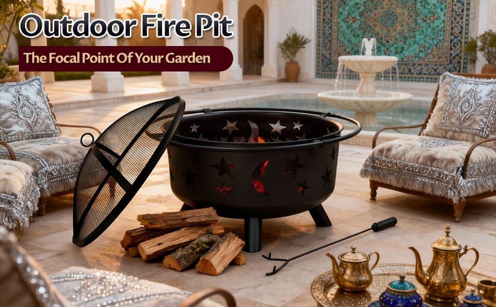 30-Inch Celestial Outdoor Fire Pit serves
