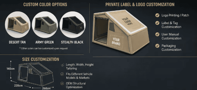 33kg inflatable rooftop tent